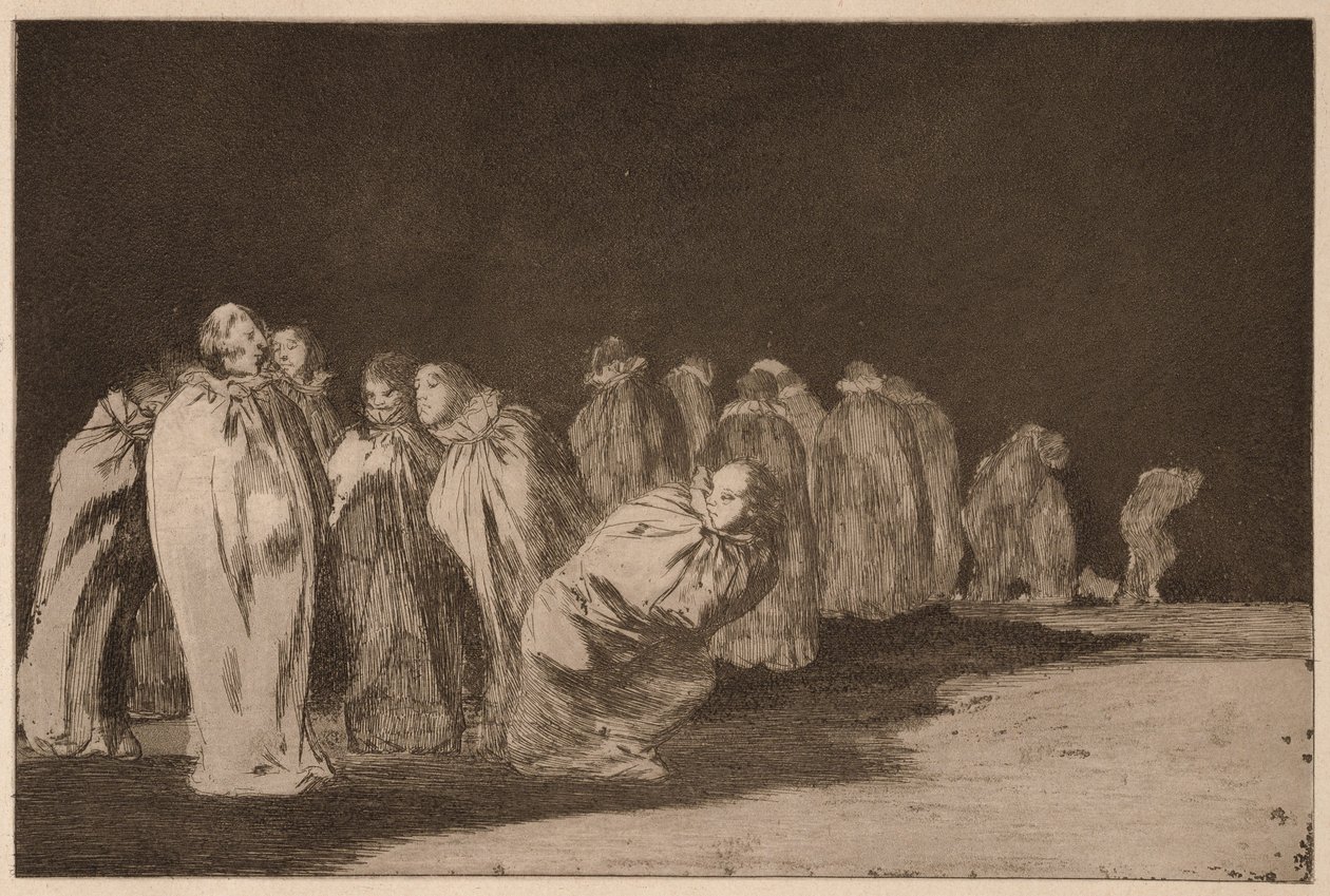 Folk i sække (Los ensacados), fra serien Los Disparates af Francisco de Goya