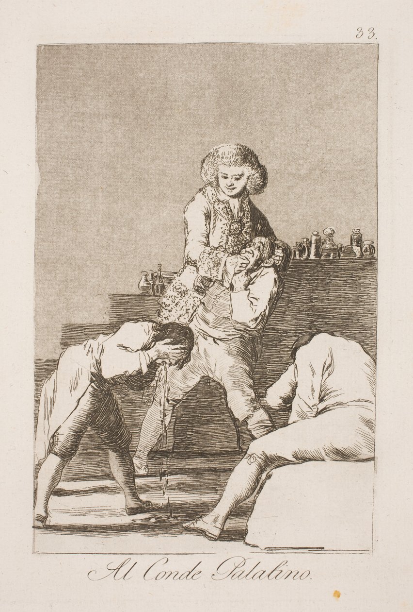 Pfalzgreven. Udenrigsminister Urquijo som kvaksalver af Francisco de Goya
