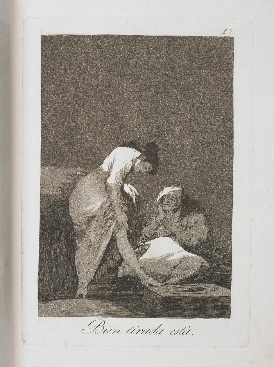 Tallerken fra Los Caprichos, 1797-1798 af Francisco de Goya