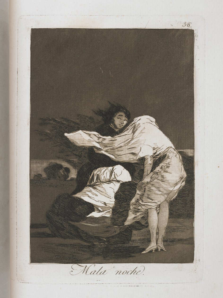 Tallerken fra Los Caprichos, 1797-1798 af Francisco de Goya