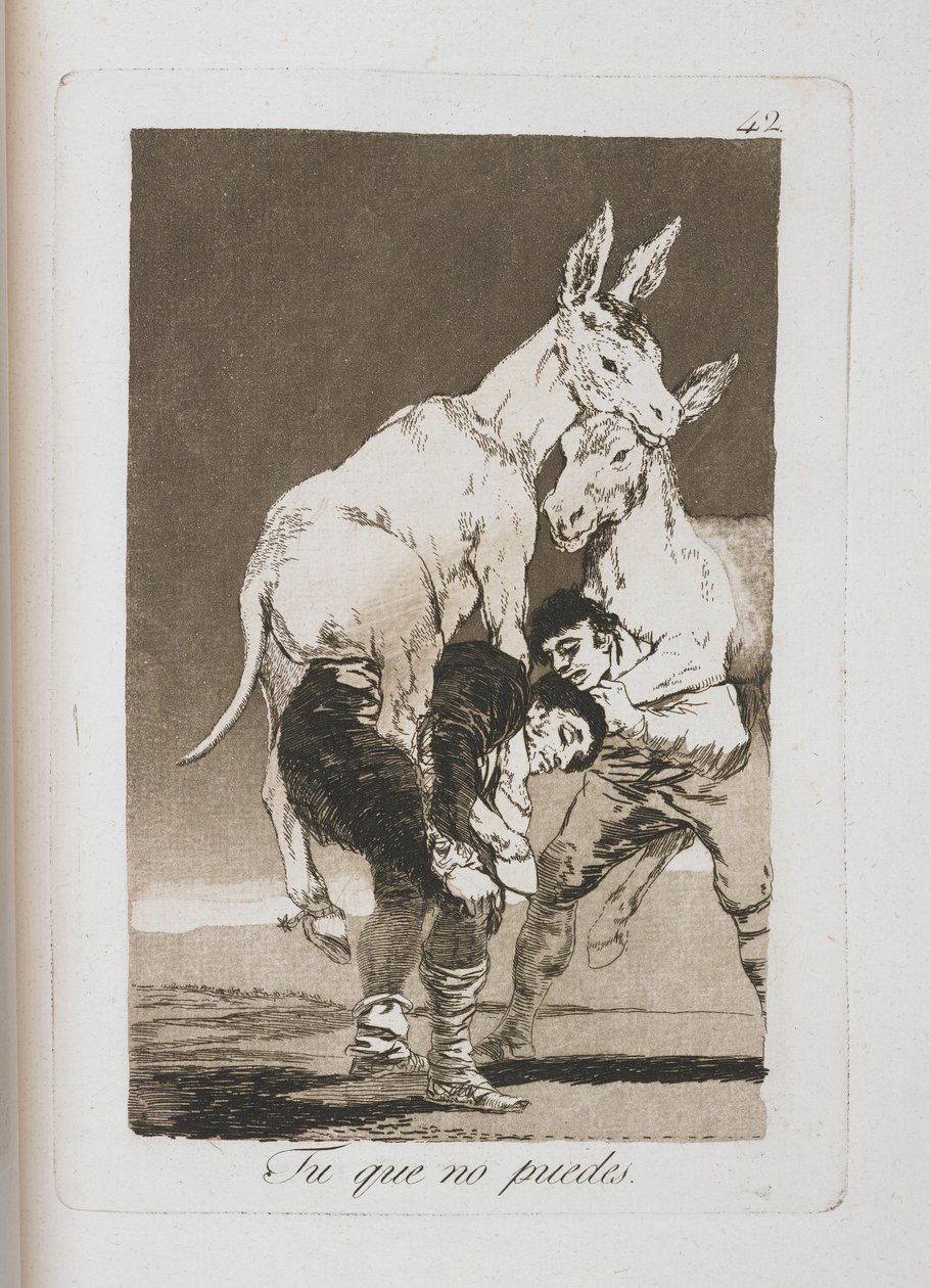 Tallerken fra Los Caprichos, 1797-1798 af Francisco de Goya