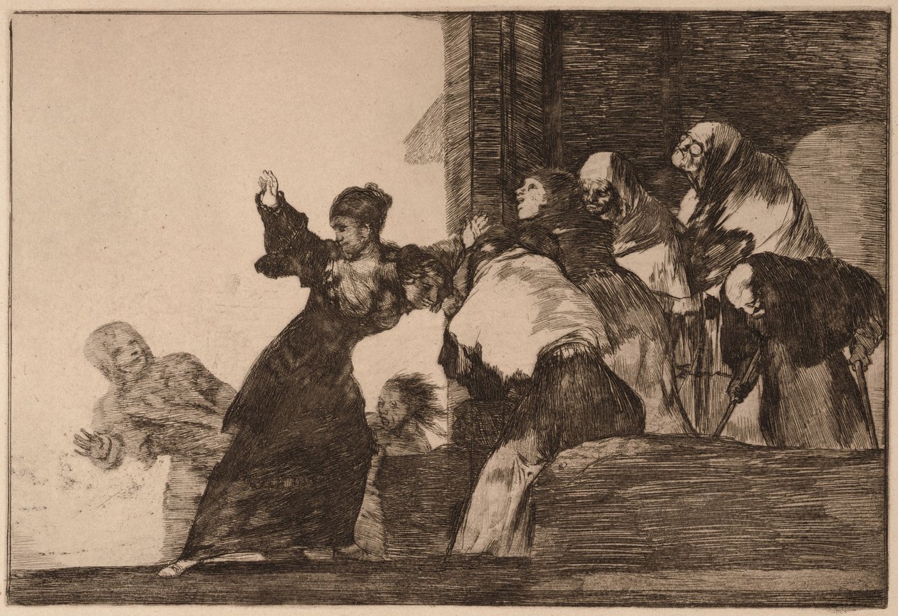 Fattig dårskab (Disparate pobre), fra serien Los Disparates af Francisco de Goya