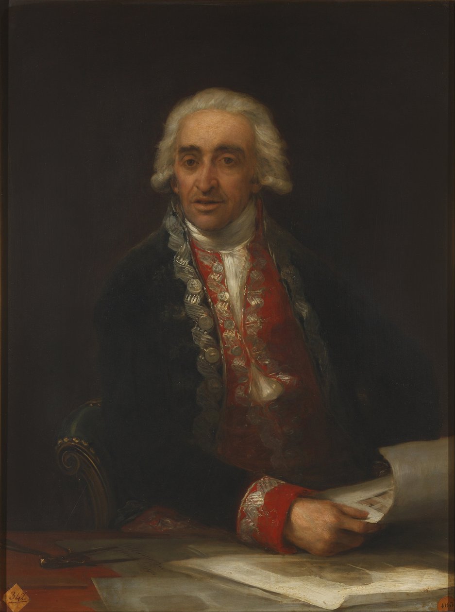Portræt af Juan de Villanueva af Francisco de Goya