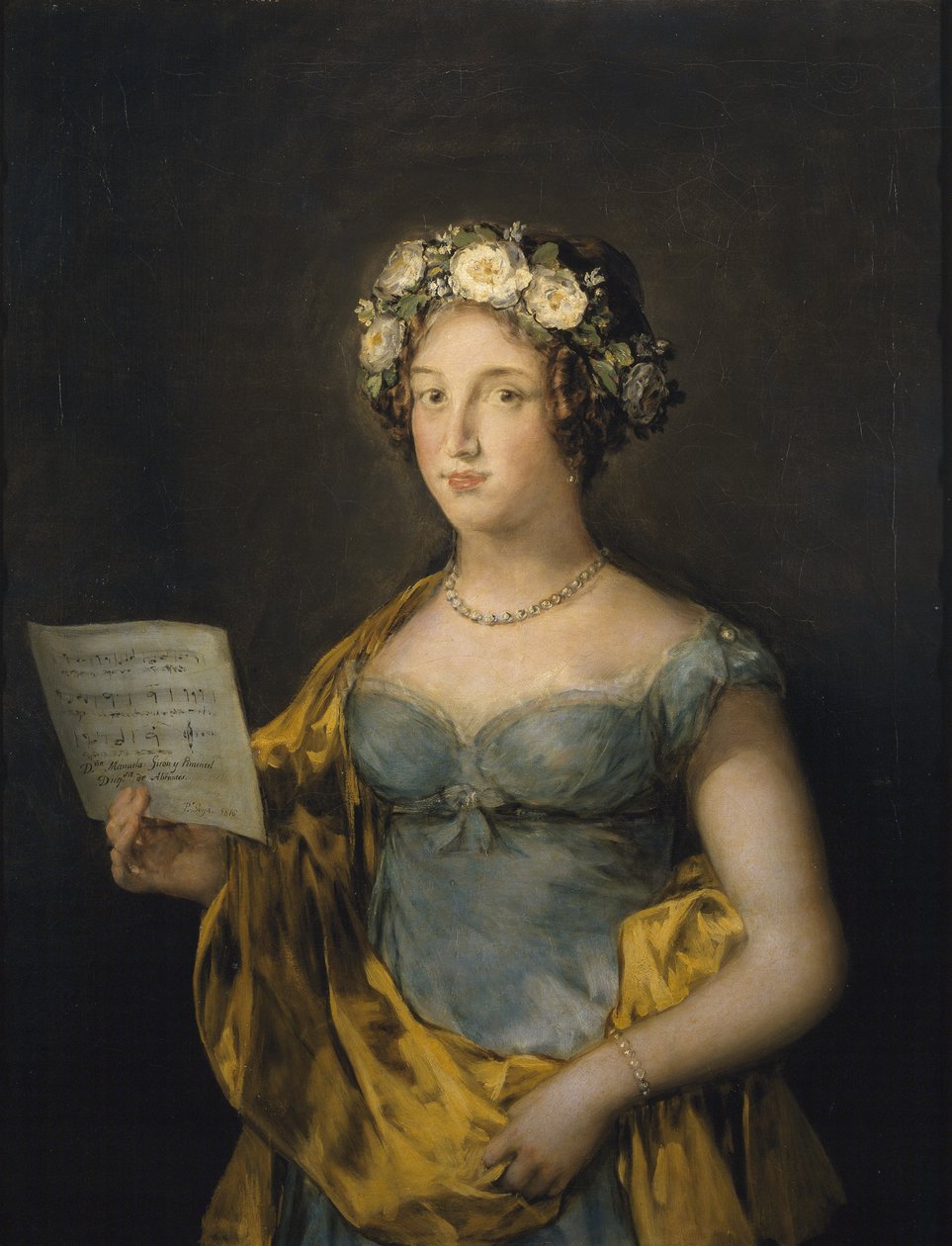 Portræt af Manuela Téllez Girón y Pimentel 1794-1838, hertuginde af Abrantes, 1816 af Francisco de Goya