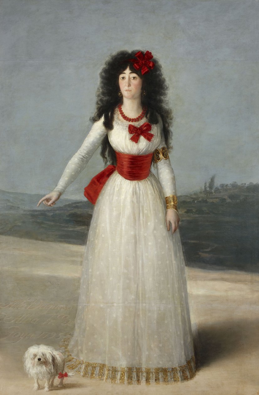 Portræt af Maria Cayetana de Silva 1762-1802, 13. hertuginde af Alba, 1795 af Francisco de Goya