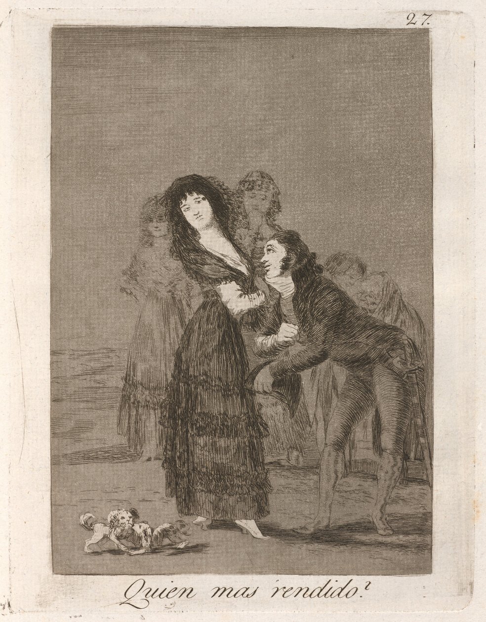 Quien mas rendido? (Hvem af dem er mest overvundet?) af Francisco de Goya