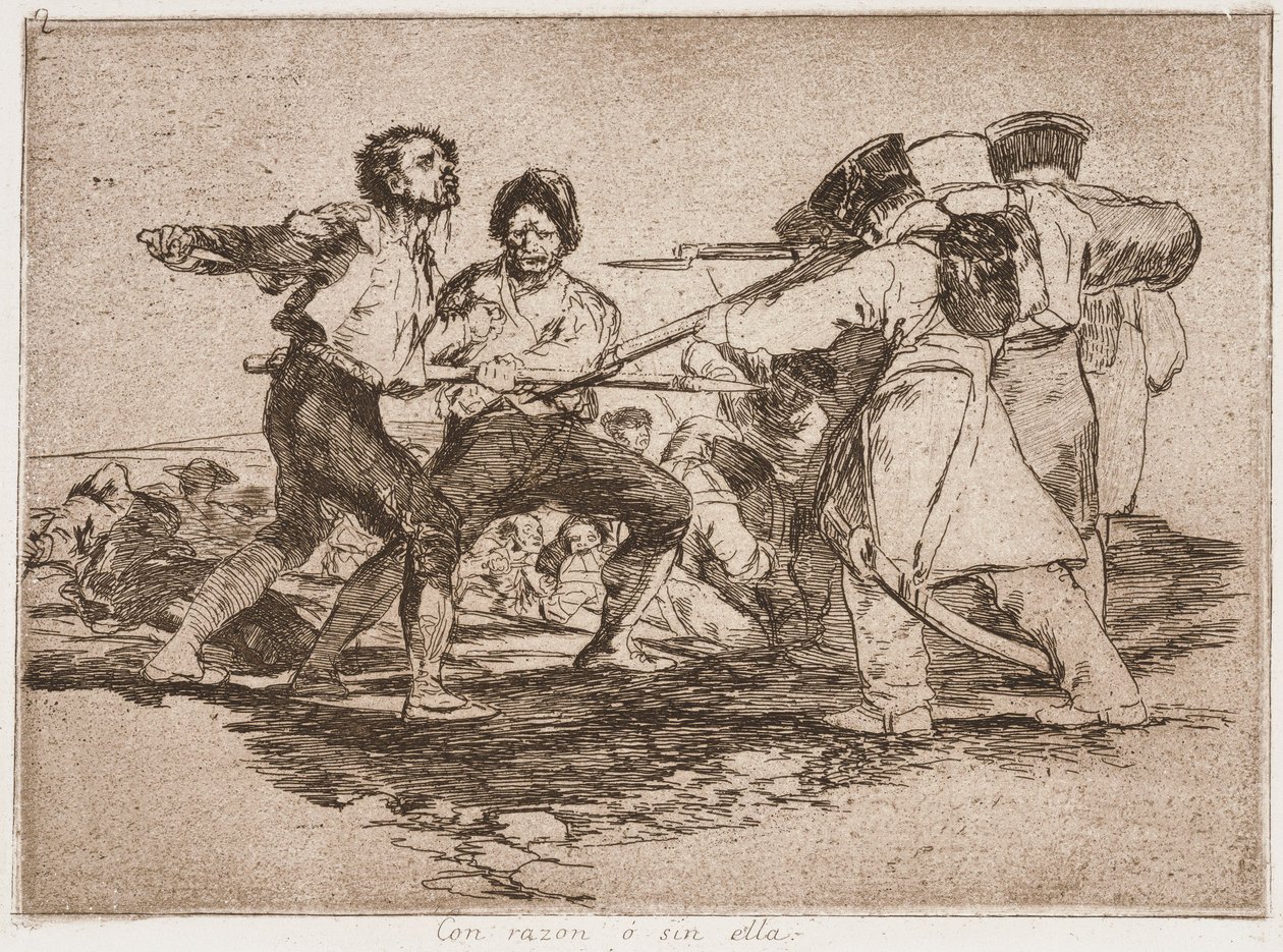 Med rette eller urette, fra serien Krigens rædsler af Francisco de Goya