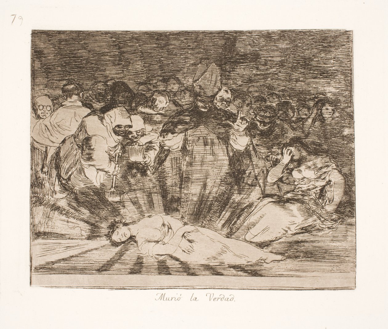 Sandheden er død (79) af Francisco de Goya