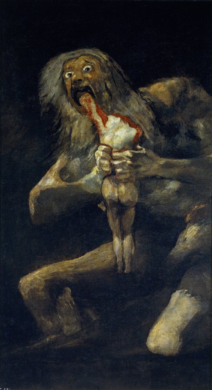 Saturn fortærer sin søn af Francisco de Goya