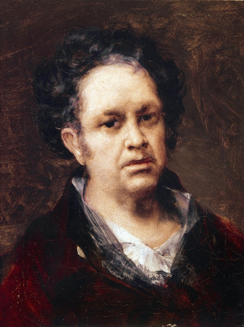 Selvportræt 69 år gammel (olie på lærred af Francisco de Goya