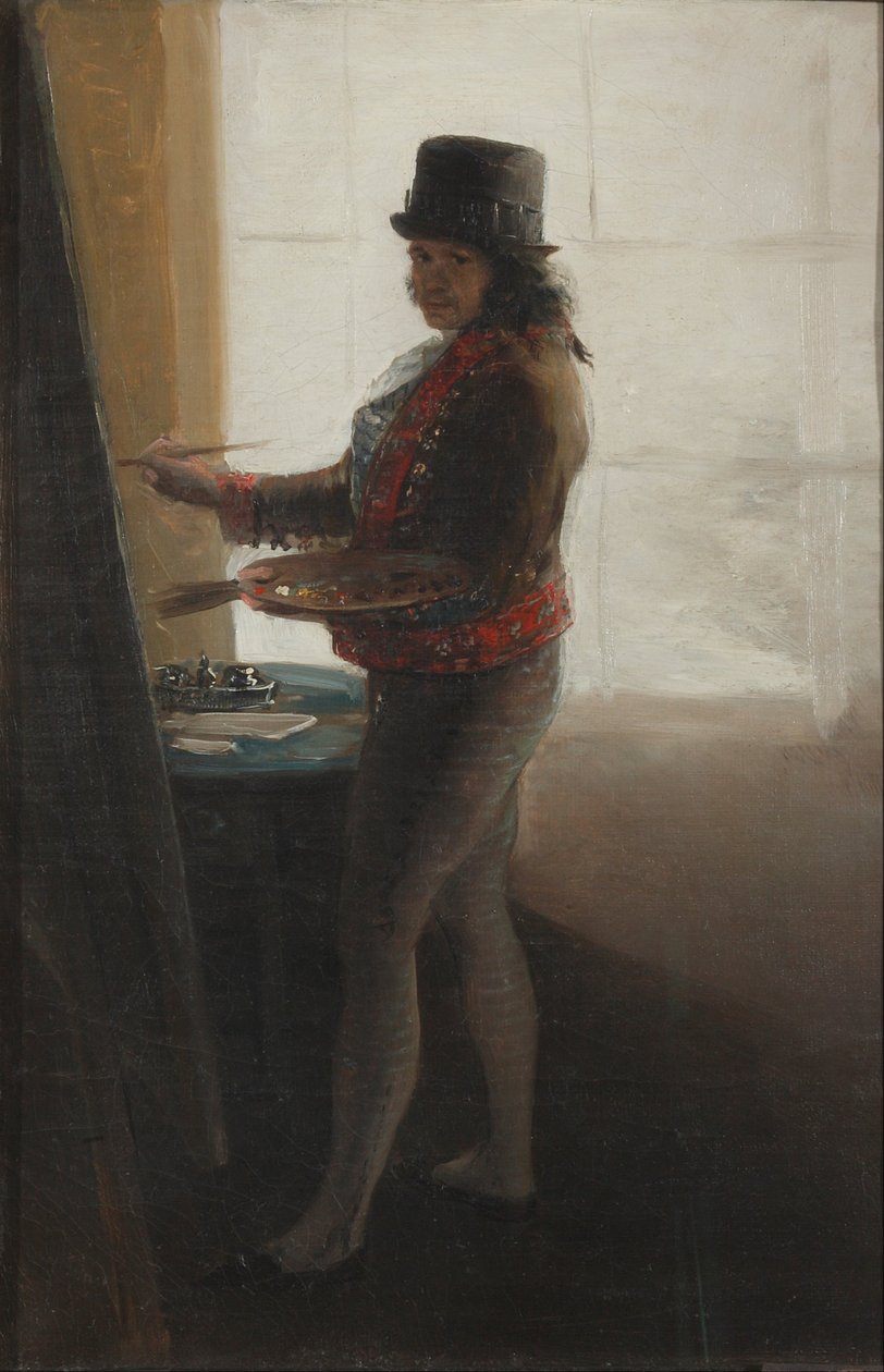 Selvportræt i studiet af Francisco de Goya