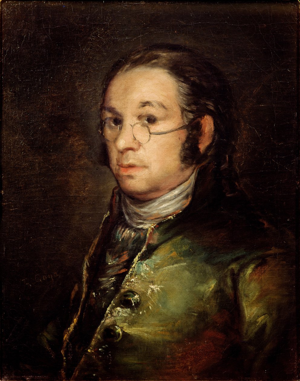 Selvportræt med briller af Francisco de Goya