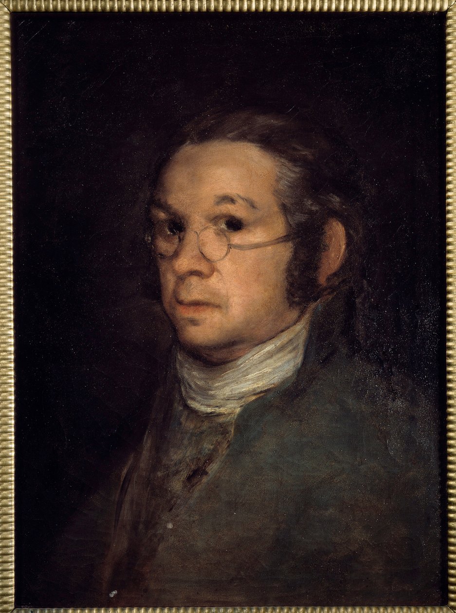 Selvportrætmaleri af Francisco de Goya (1746-1828) 1800-tallet søn. 0,54x0,39 m Bayonne, Musee Bonnat - Selvportræt. Maleri af Francisco de Goya (1746-1828) af Francisco de Goya