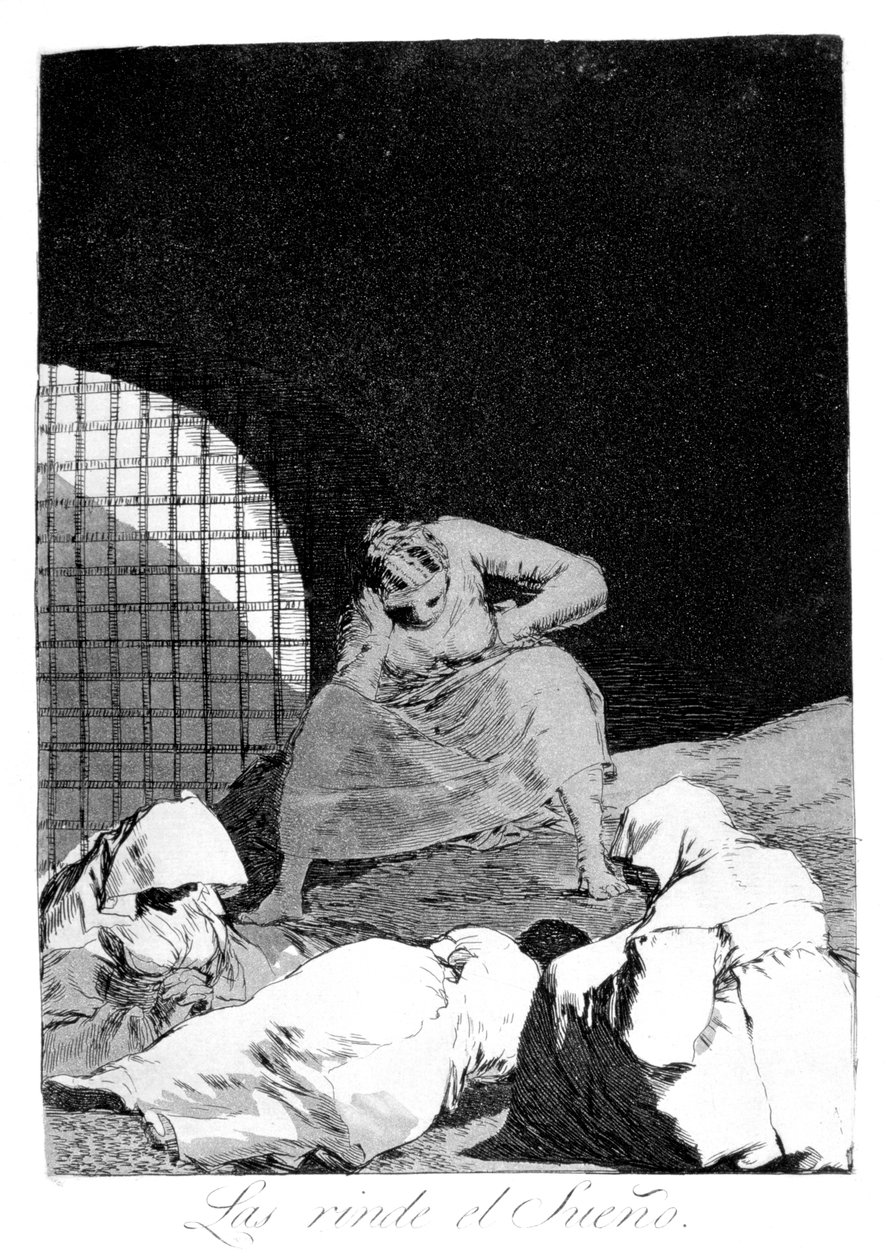 Søvnen overvinder dem, 1799 af Francisco de Goya