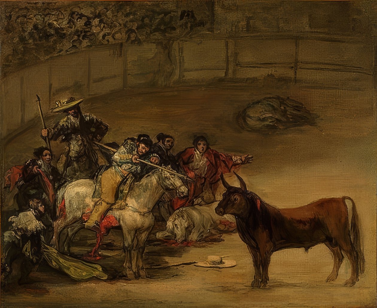 Stierkampf, Luck of Varas. 1824 af Francisco de Goya