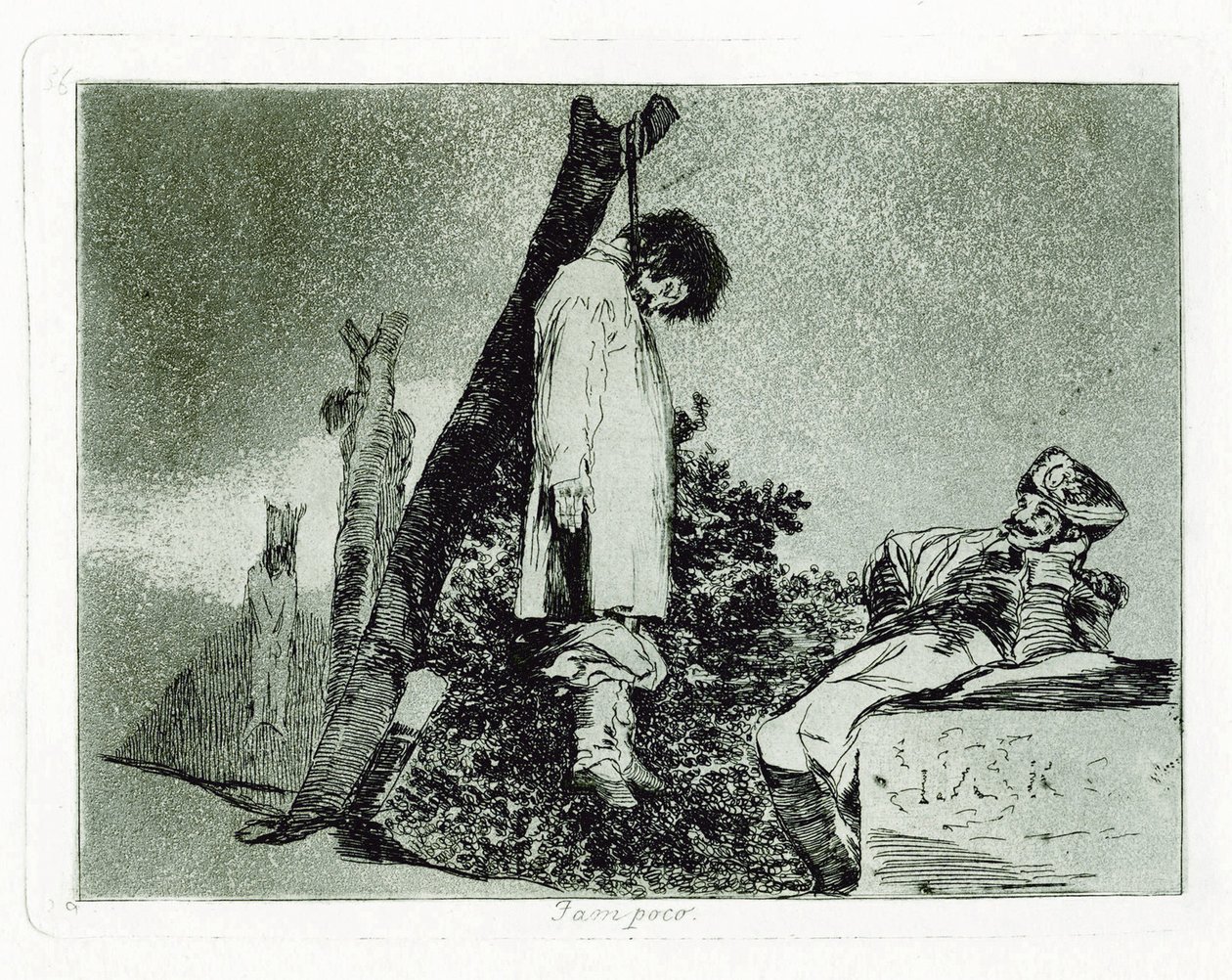 Hverken eller dette. Plade 36 fra The Disasters of War af Francisco de Goya