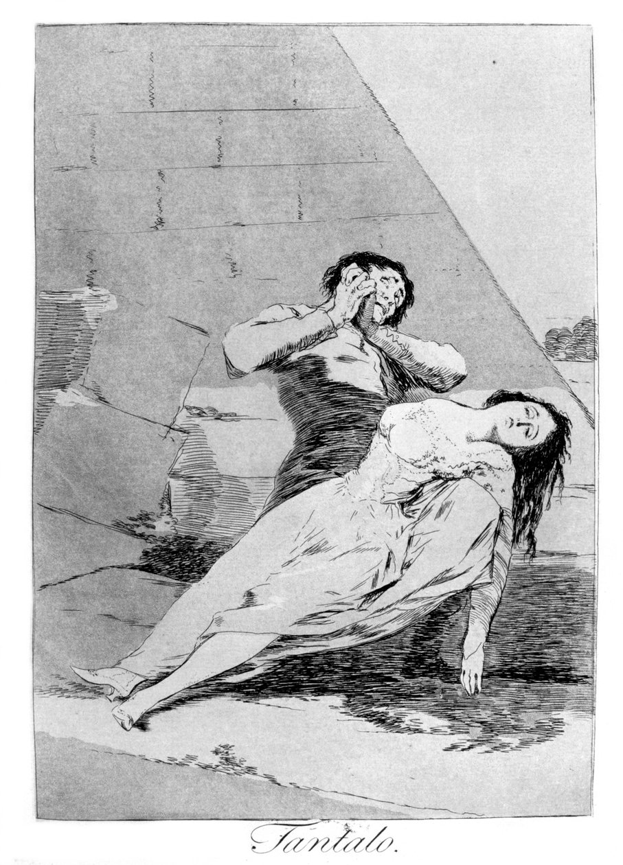 Tantalas, 1799 af Francisco de Goya