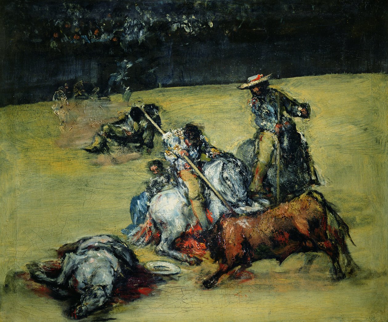 Tyrekampen, ca. 1825 af Francisco de Goya