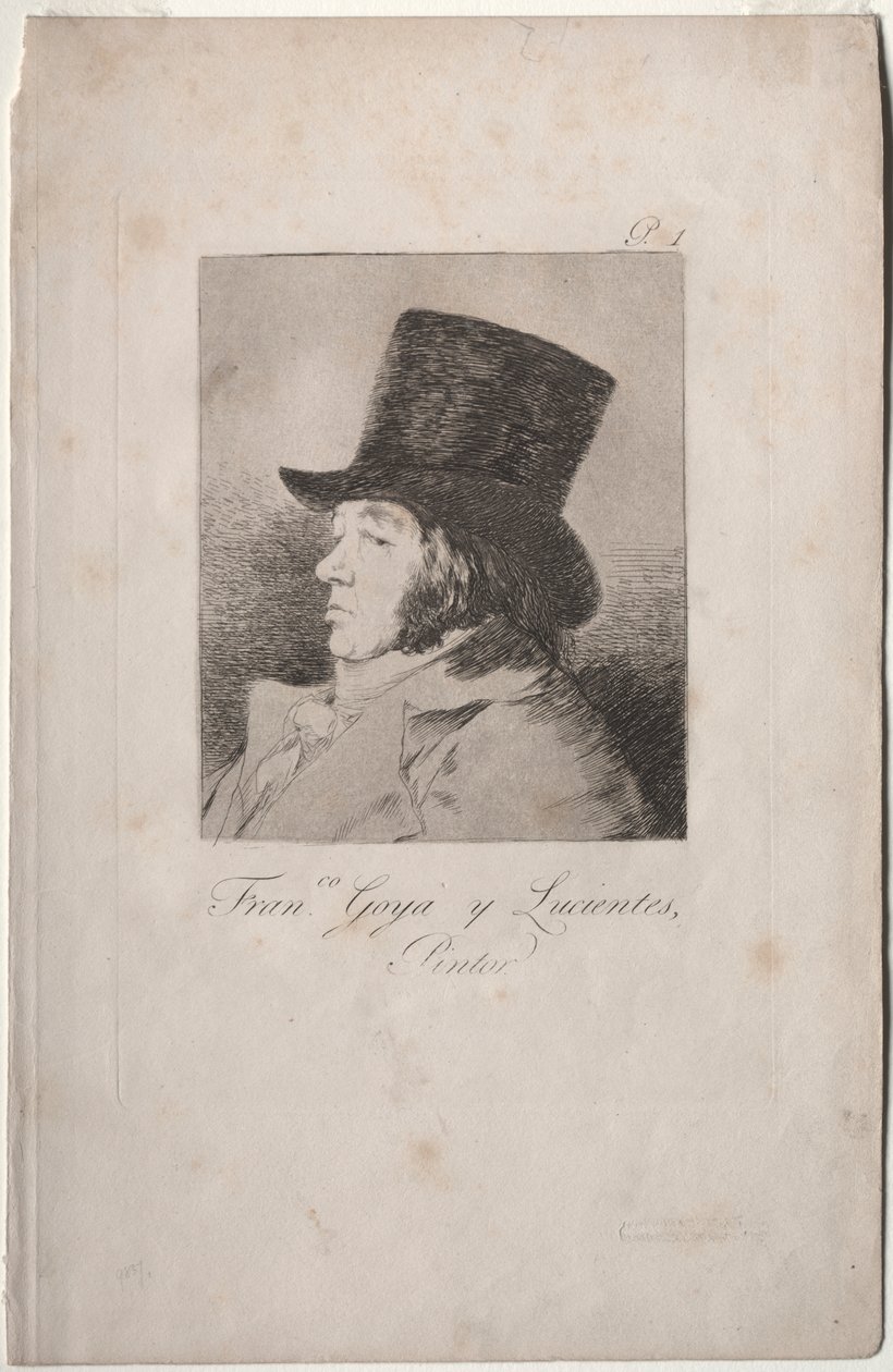 The Caprichos: Portræt af Goya af Francisco de Goya
