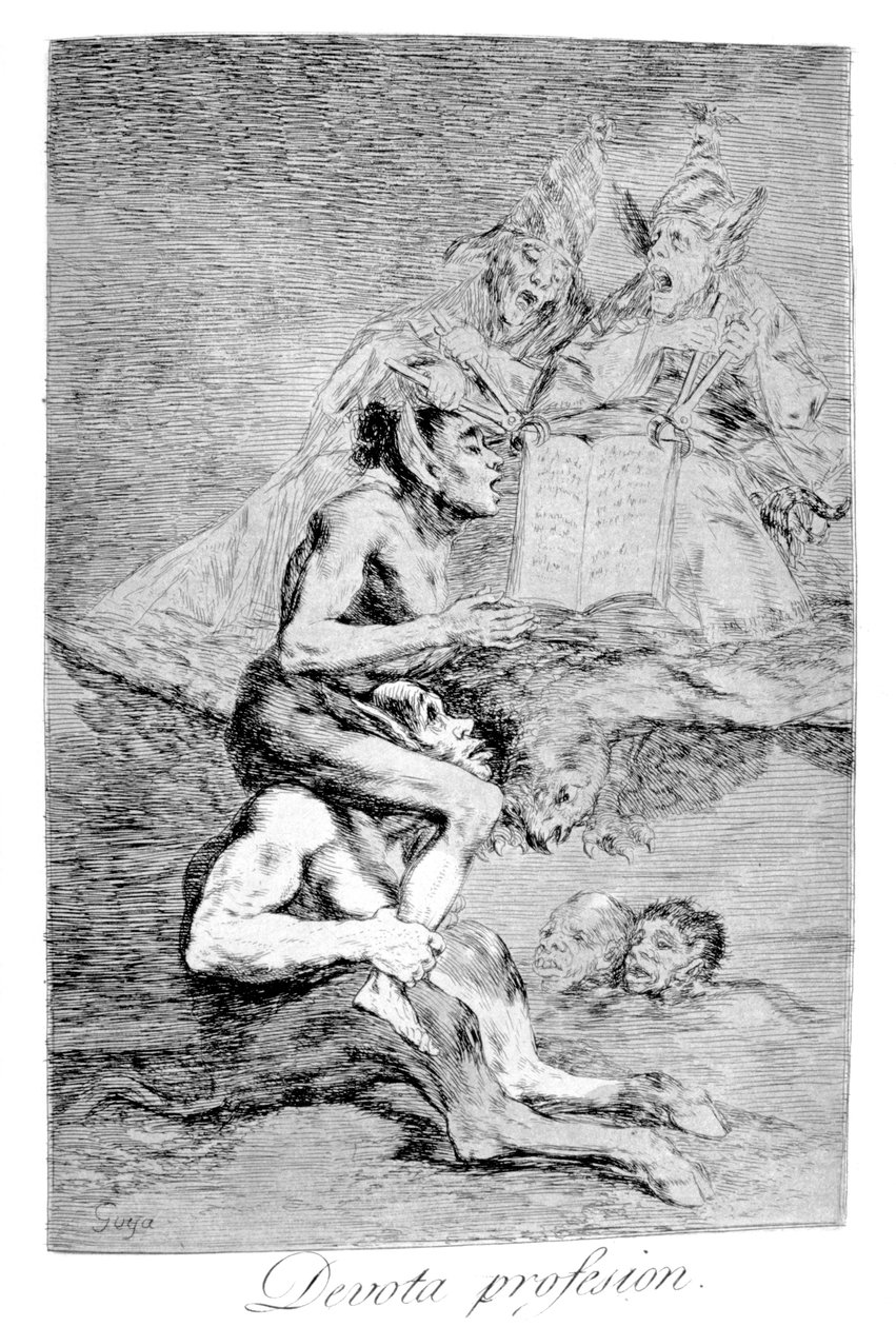 Det fromme erhverv, 1799 af Francisco de Goya