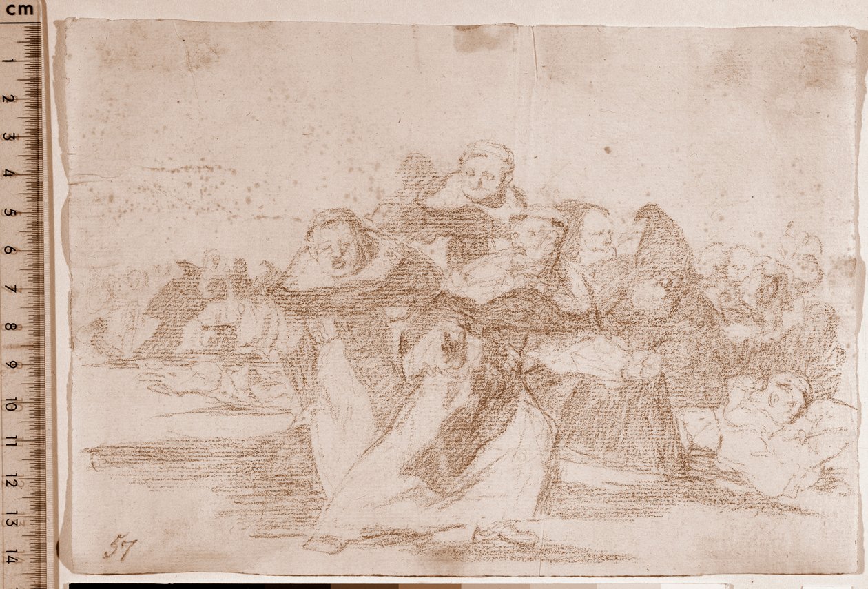 The Disasters of War: Alt er forvrænget (forberedende tegning af Francisco de Goya