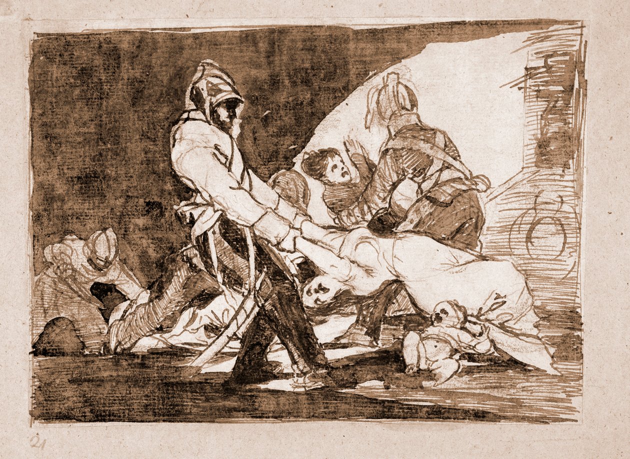 The Disasters of War: For dem ikke længere (ætsning fra forberedende tegning af Francisco de Goya