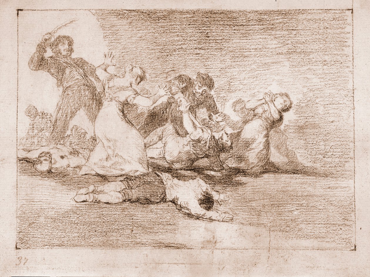 The Disasters of War: Infamous profit (Tegning af Francisco de Goya