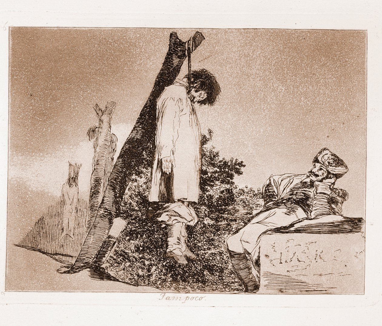 The Disasters of War: Der er intet håb (radering fra den forberedende tegning af Francisco de Goya