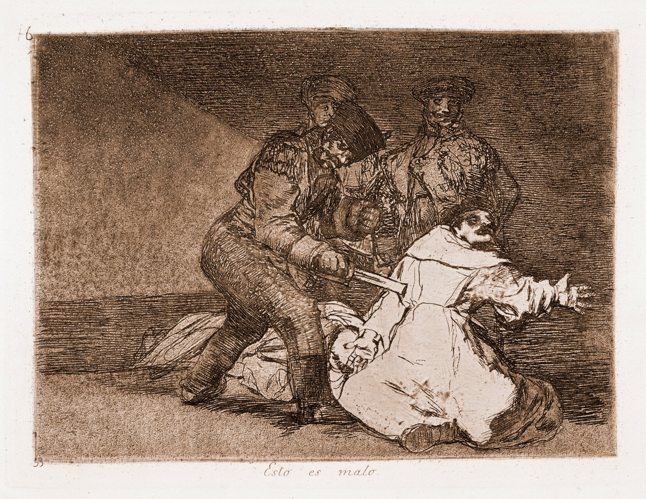 The Disasters of War: Dette er slemt (ætsning fra den forberedende tegning af Francisco de Goya