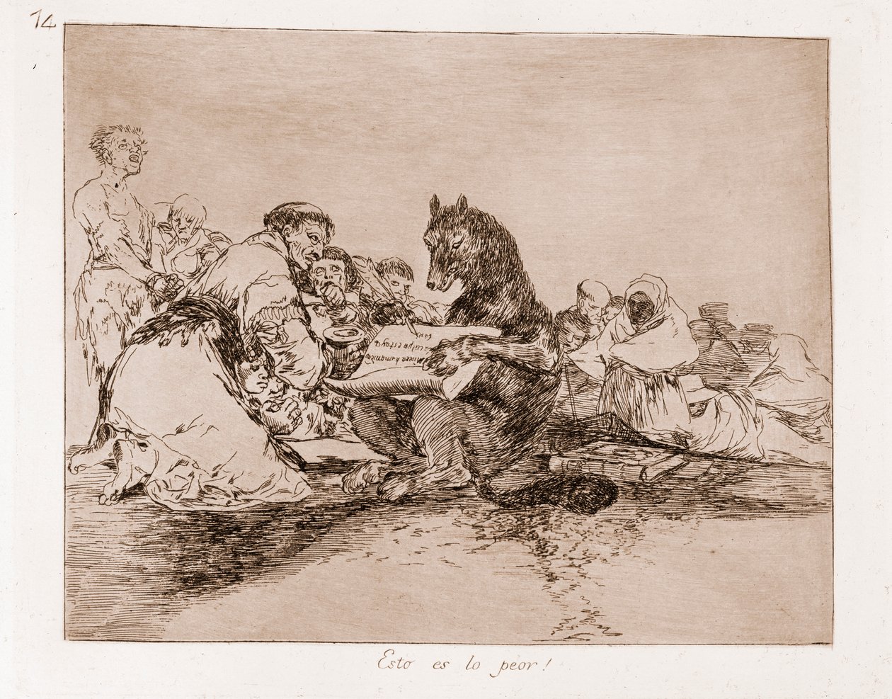 The Disasters of War: Dette er det værste (ætsning fra forberedende tegning af Francisco de Goya