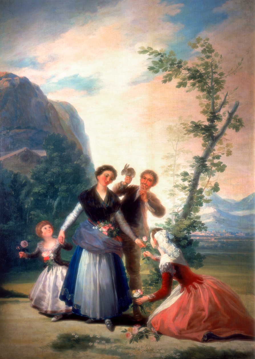 Blomsterhandlerne eller foråret, 1786 af Francisco de Goya