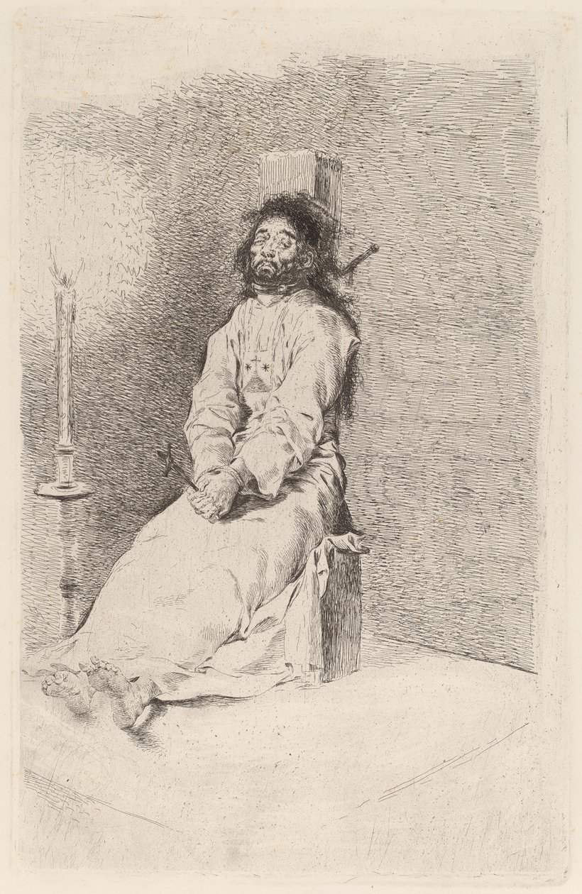 Den garroterede mand af Francisco de Goya