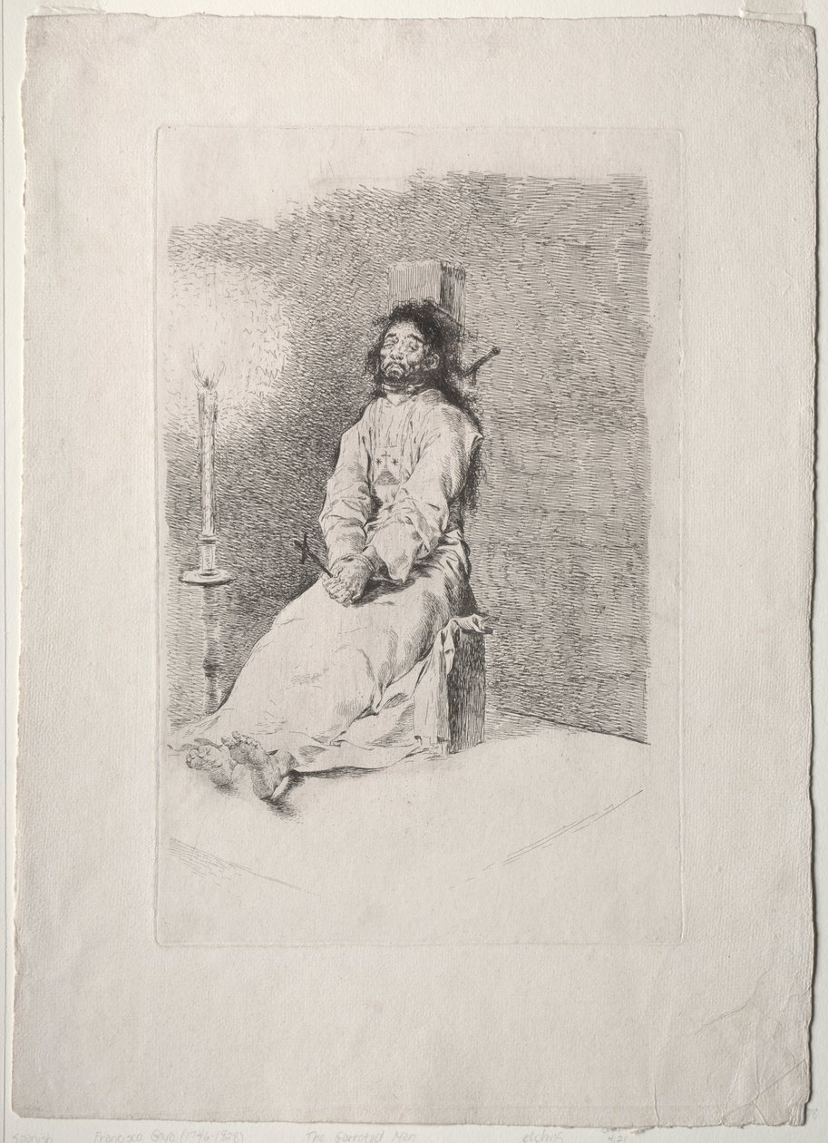 Den garroterede mand af Francisco de Goya