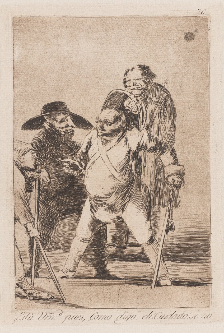 The Habit of Command, slutningen af den 18.-begyndelsen af den 19 århundrede (tryk) af Francisco de Goya