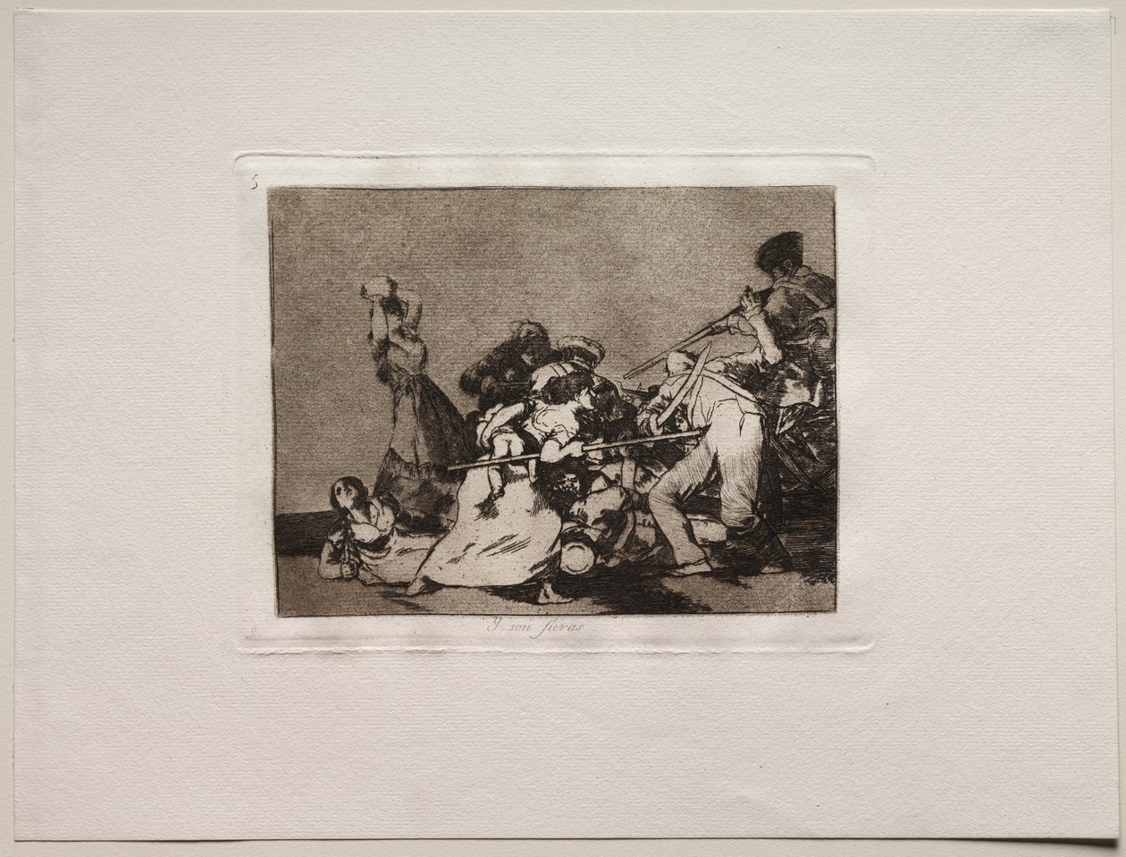 Krigens rædsler: Og de er som vilde dyr af Francisco de Goya