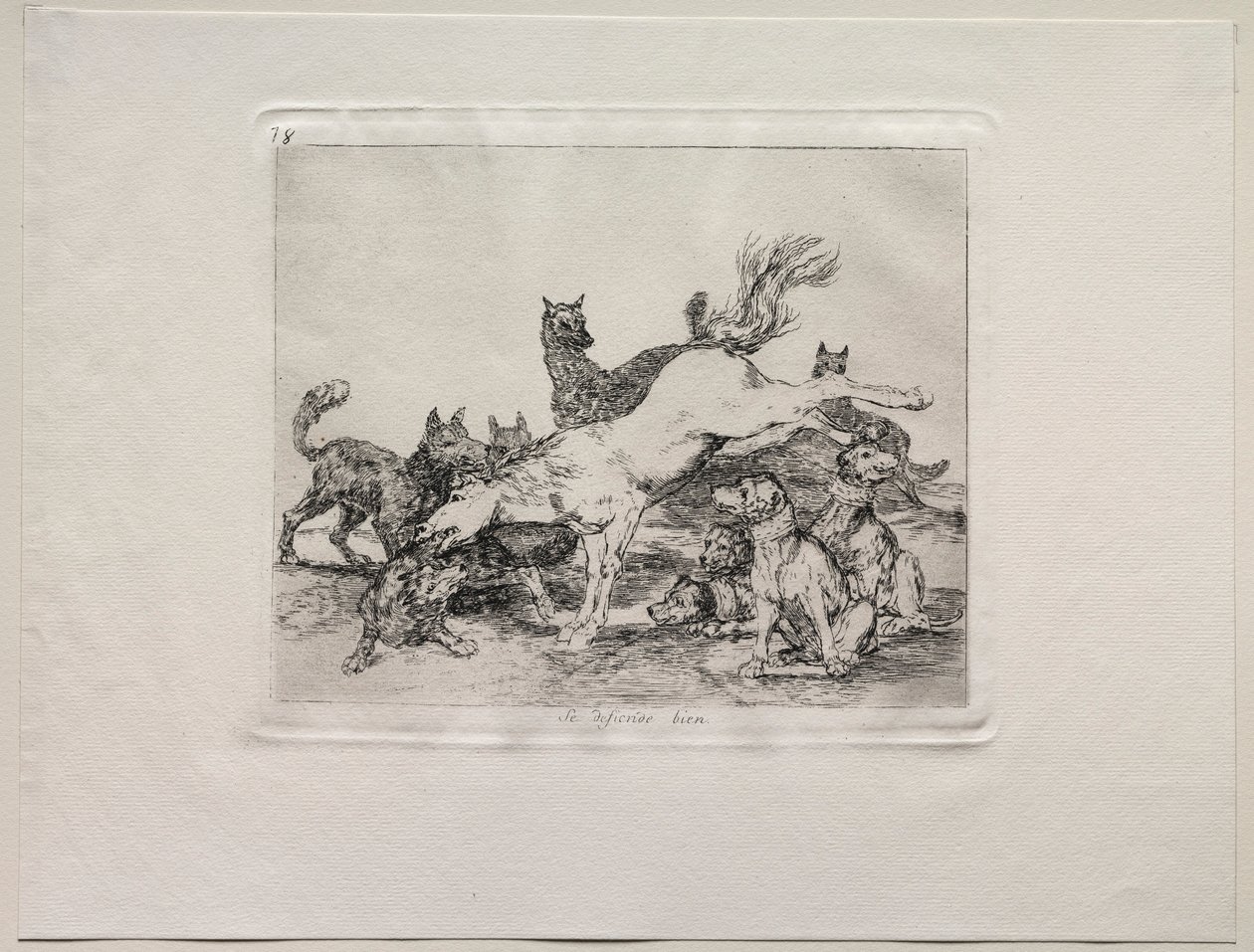 Krigens rædsler: Han forsvarer sig godt. af Francisco de Goya