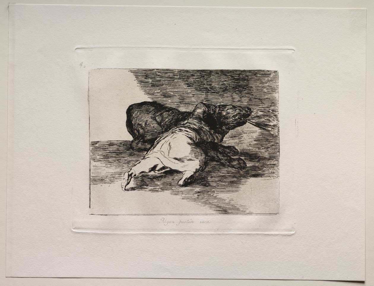 Krigens rædsler: Han får noget ud af det. af Francisco de Goya