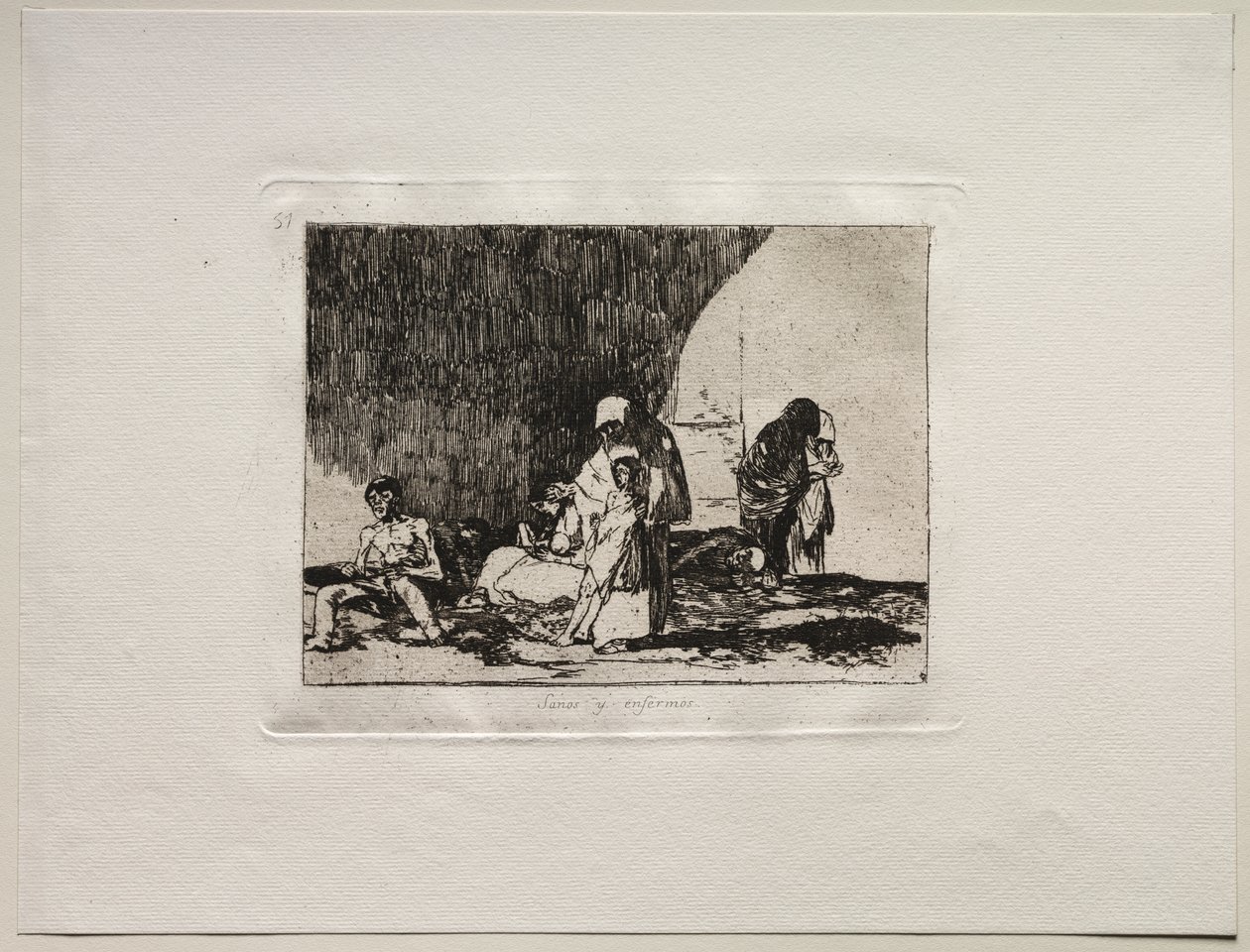 Krigens rædsler: De raske og de syge af Francisco de Goya