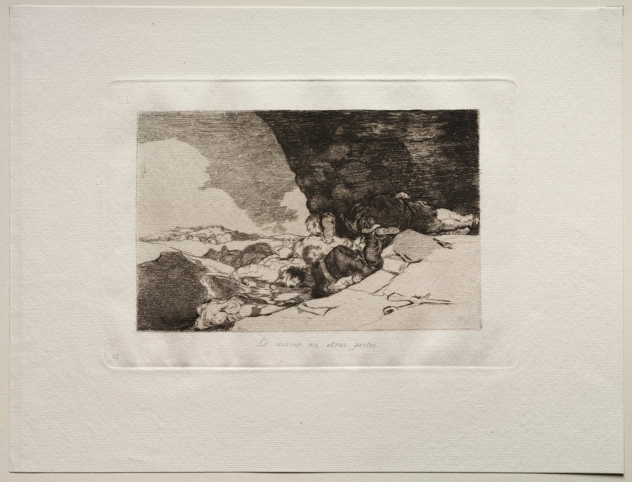 Krigens rædsler: Det samme andetsteds. af Francisco de Goya