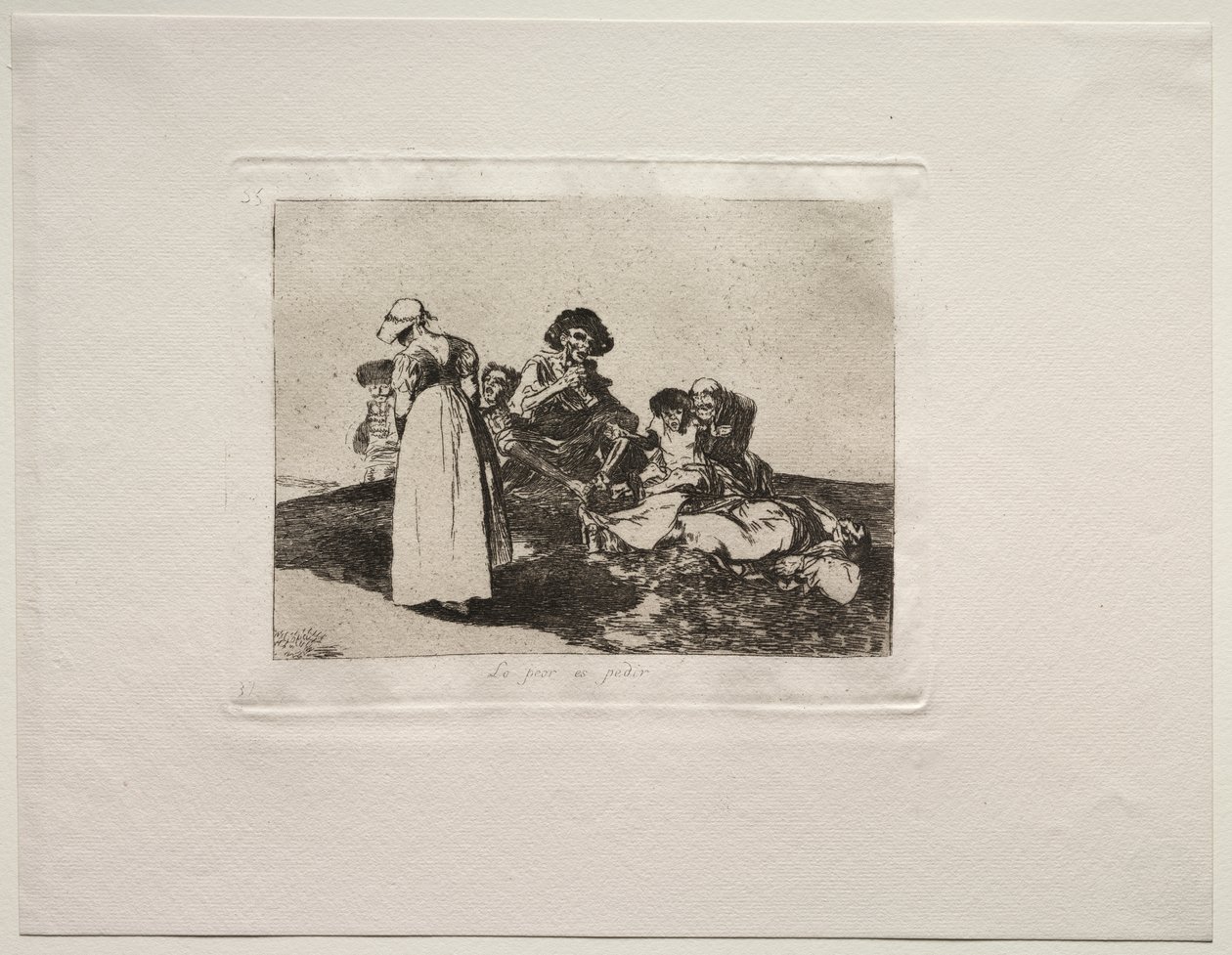 The Horrors of War: The Worst is to Beg af Francisco de Goya