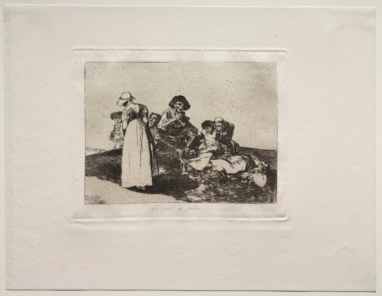 The Horrors of War: The Worst is to Beg. af Francisco de Goya