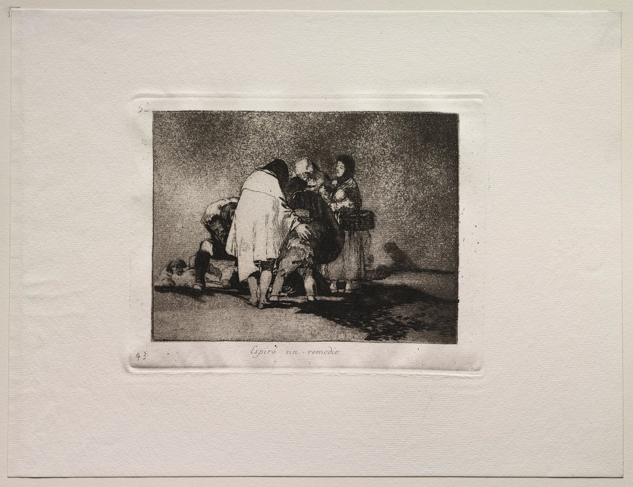 Krigens rædsler: Der var ikke noget at gøre, og han døde. af Francisco de Goya