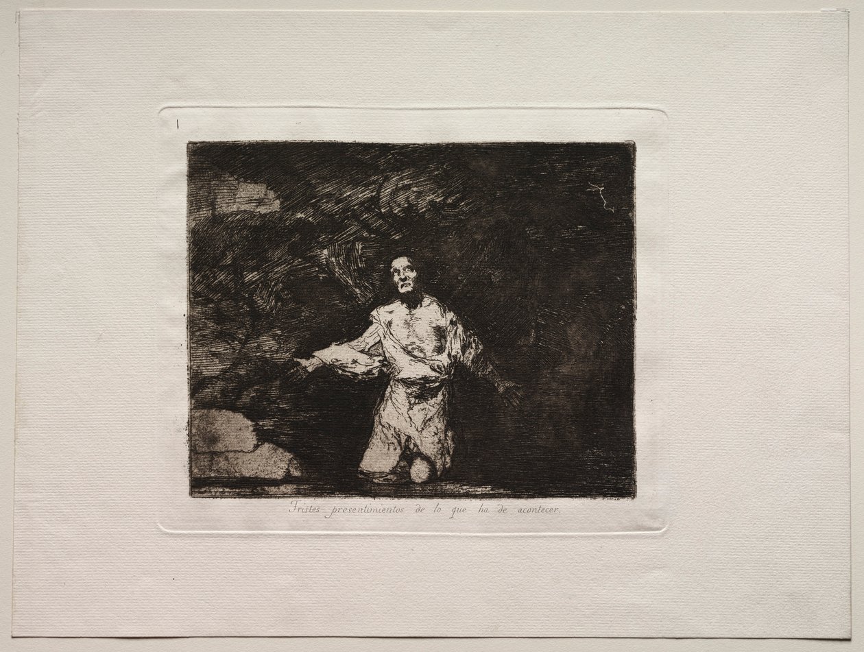 The Horrors of War: Titelside - Triste forudanelser om, hvad der kommer til at ske. af Francisco de Goya