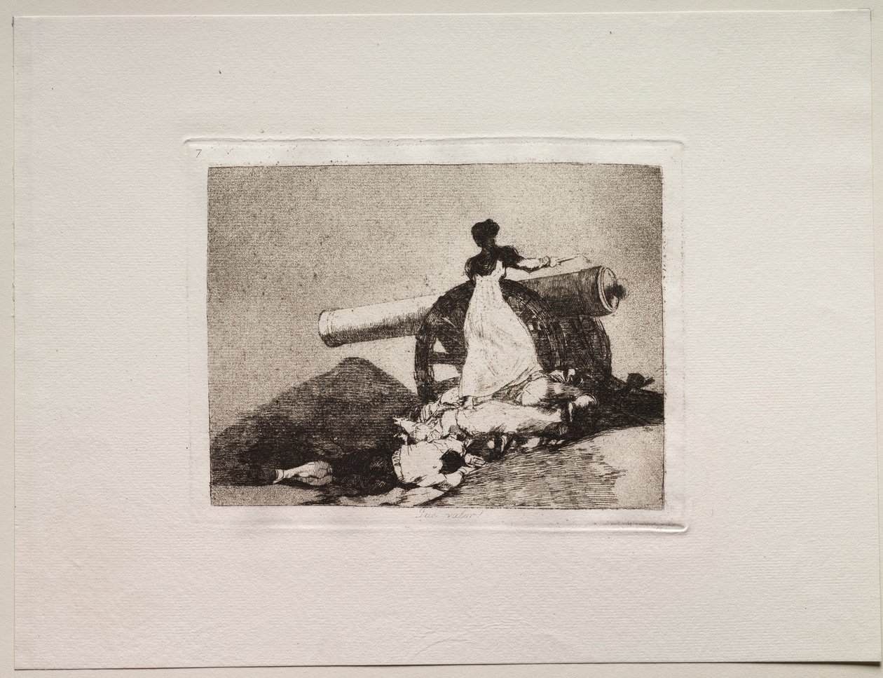 The Horrors of War: Hvilket mod!. af Francisco de Goya