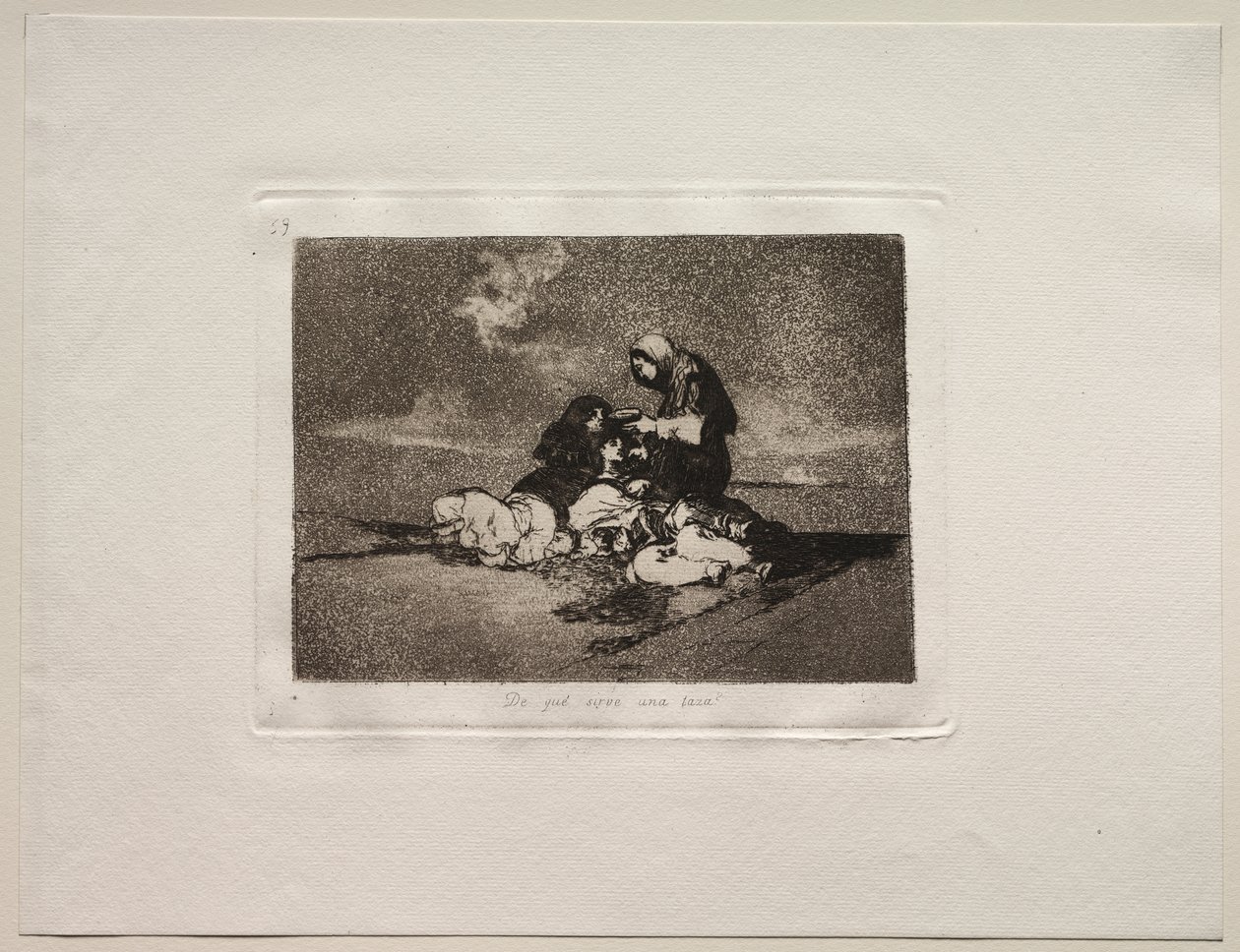 Krigens rædsler: Hvad er brugen af en kop? af Francisco de Goya