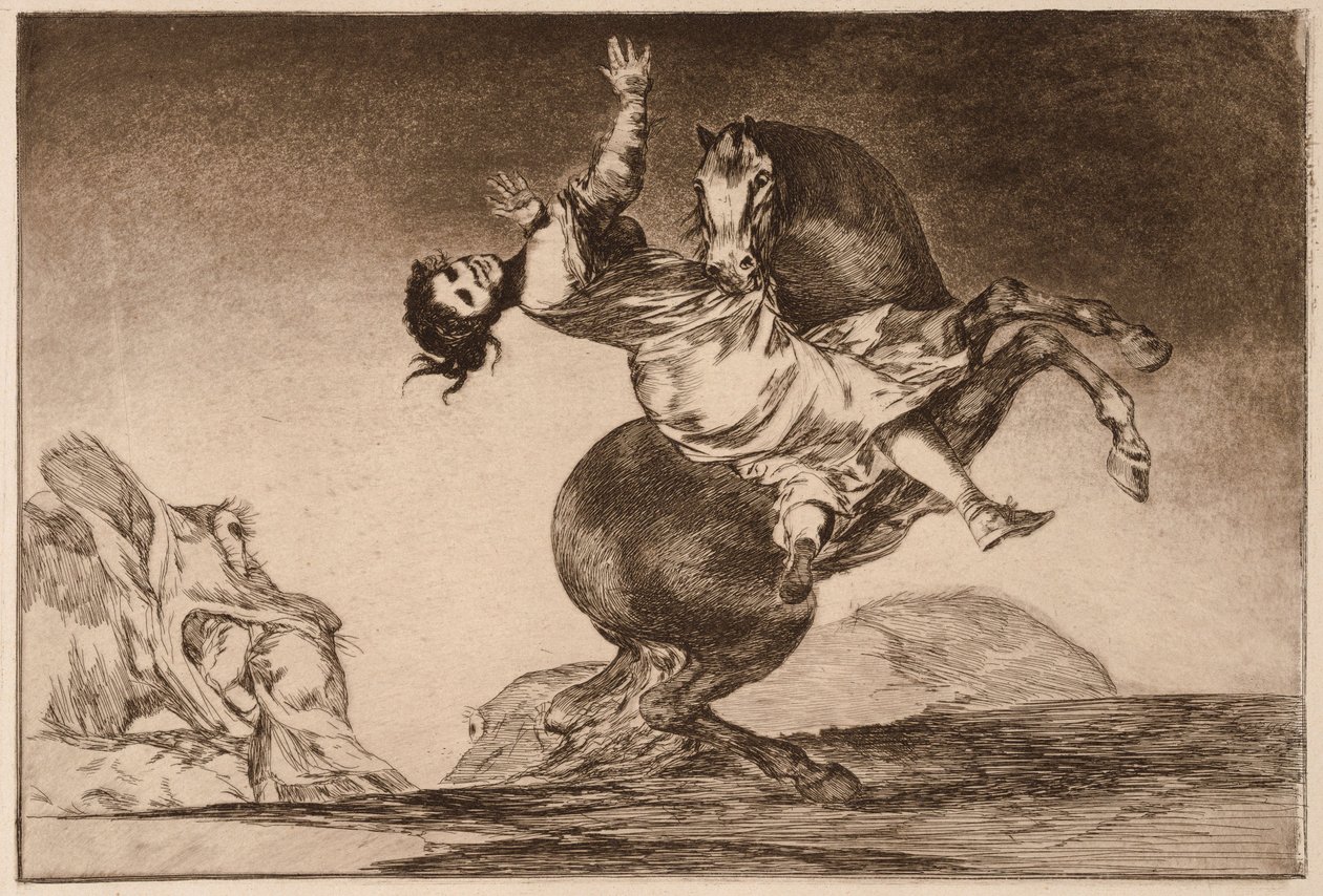 Hestetyven, fra serien Los Disparates af Francisco de Goya