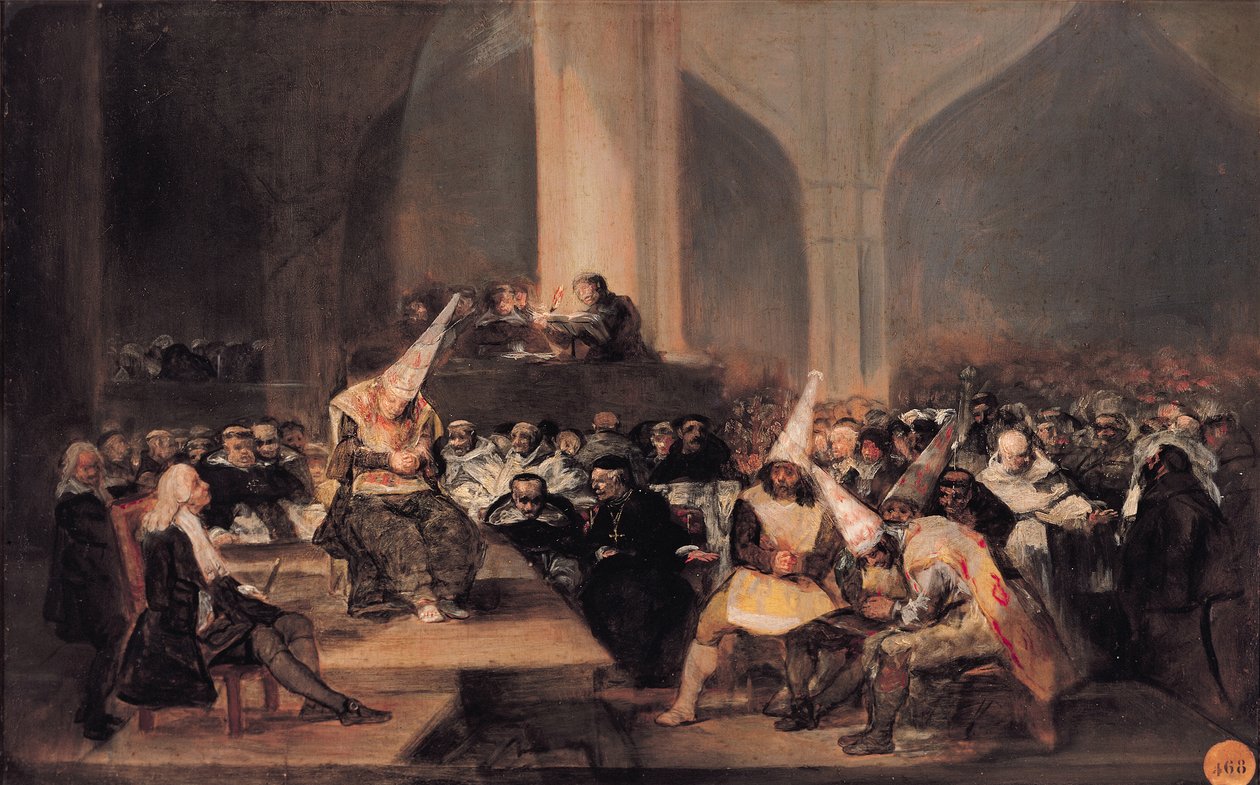 Inkvisitionsdomstolen af Francisco de Goya