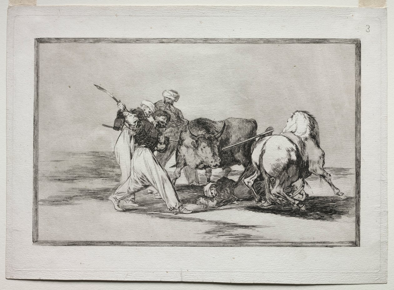 Maurerne slog sig ned i Spanien, opgav Koranens overtro, adopterede denne kunst..., 1815-1816 af Francisco de Goya