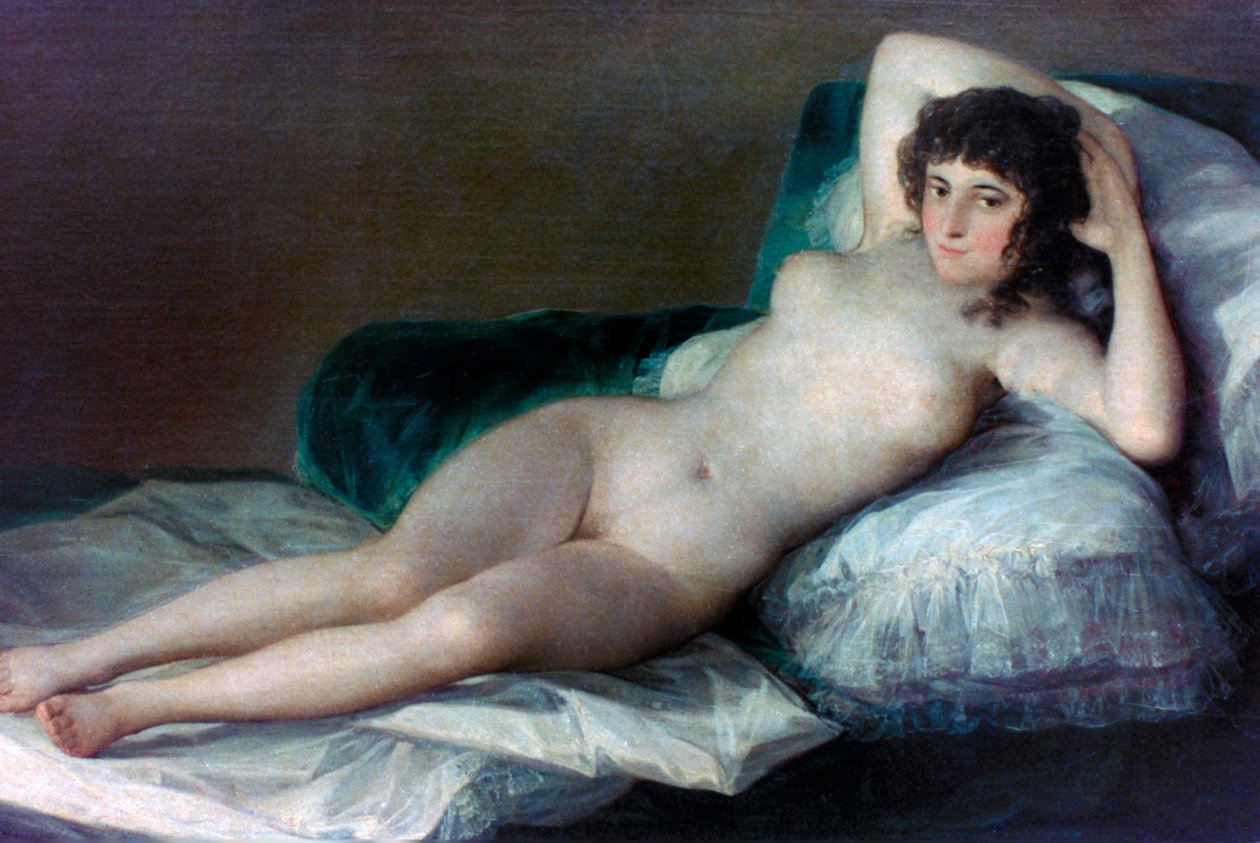 Den nøgne Maja, c1800 af Francisco de Goya