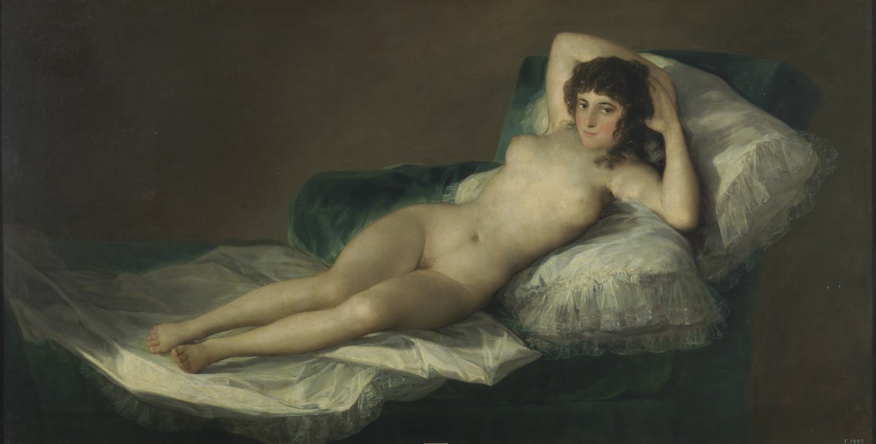 Den nøgne Maja, ca. 1797-1800 af Francisco de Goya